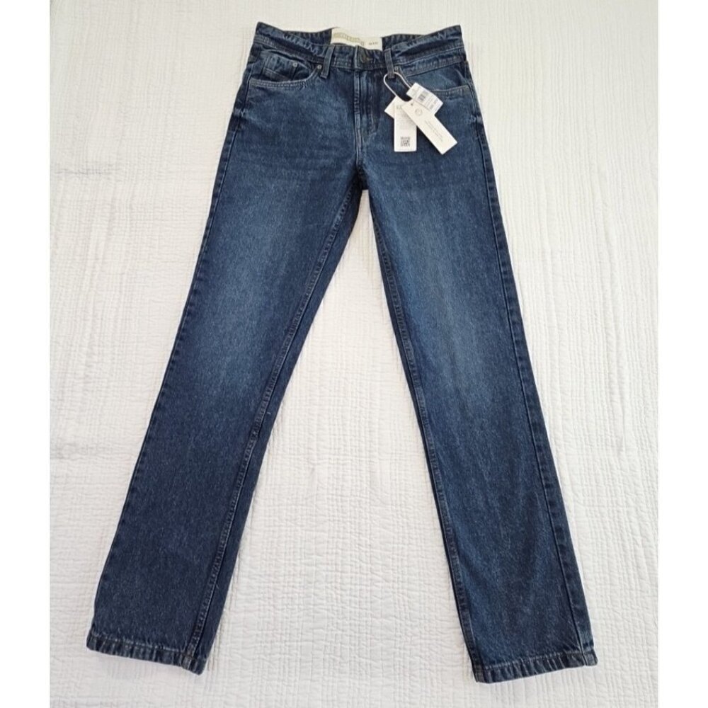 Free‎ Planet Jeans Men's 30X32 Stretch Straight Leg Medium  Wash Blue Denim NWT